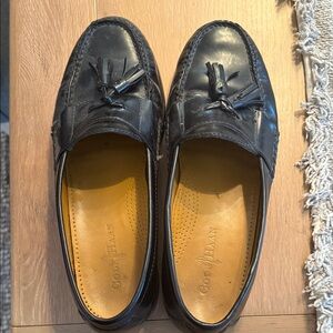 Cole Haan Black Leather Tassel Loafers
